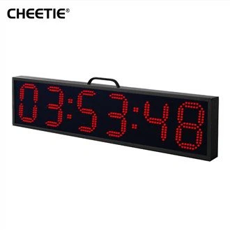 مؤقت عد تنازلي LED مع تصميم مقبض قابل للتركيب على الحائط بأرقام حمراء